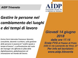 Locandina AIDP incontro 14 giugno 2018